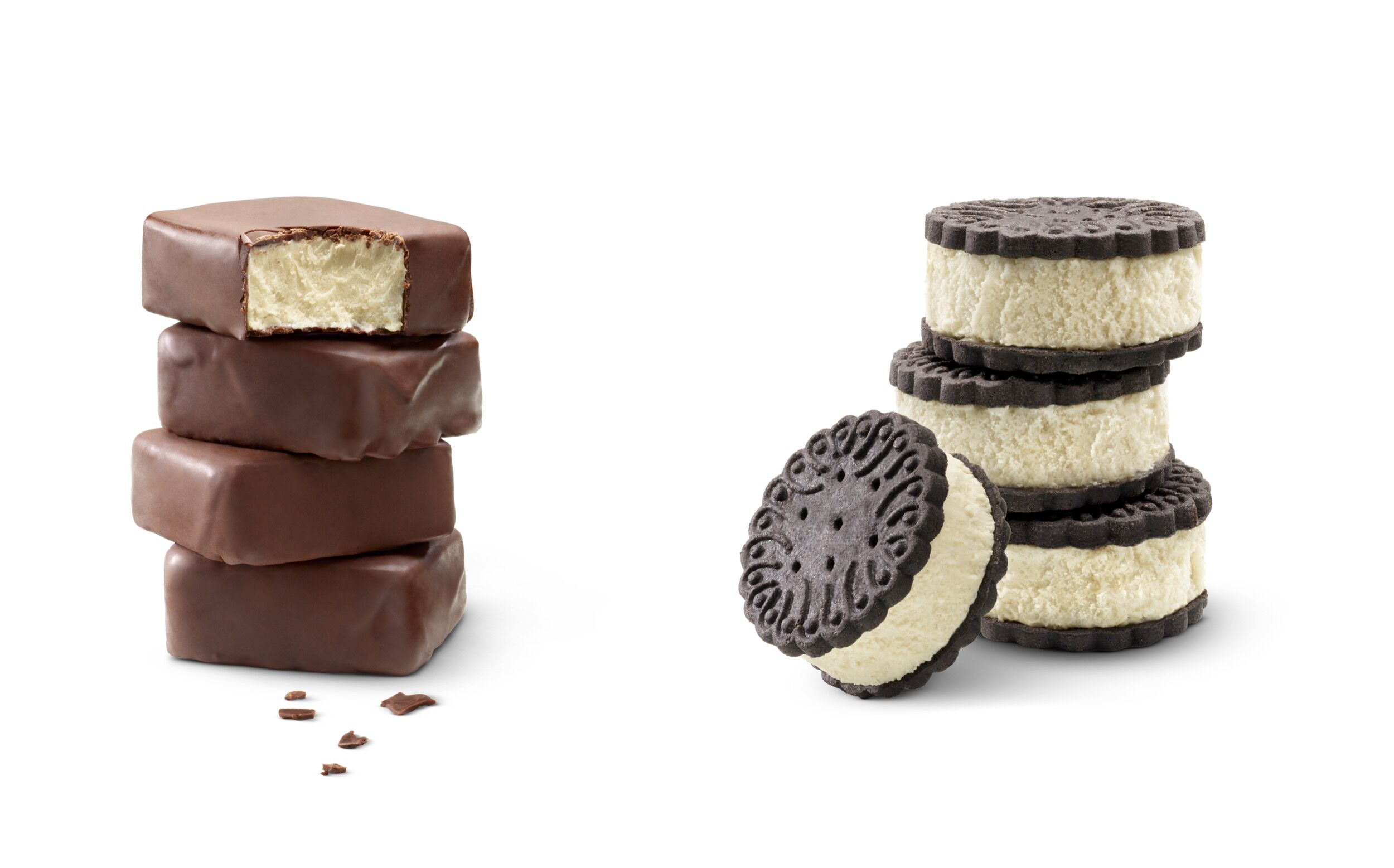 Ice cream stacks after retouching