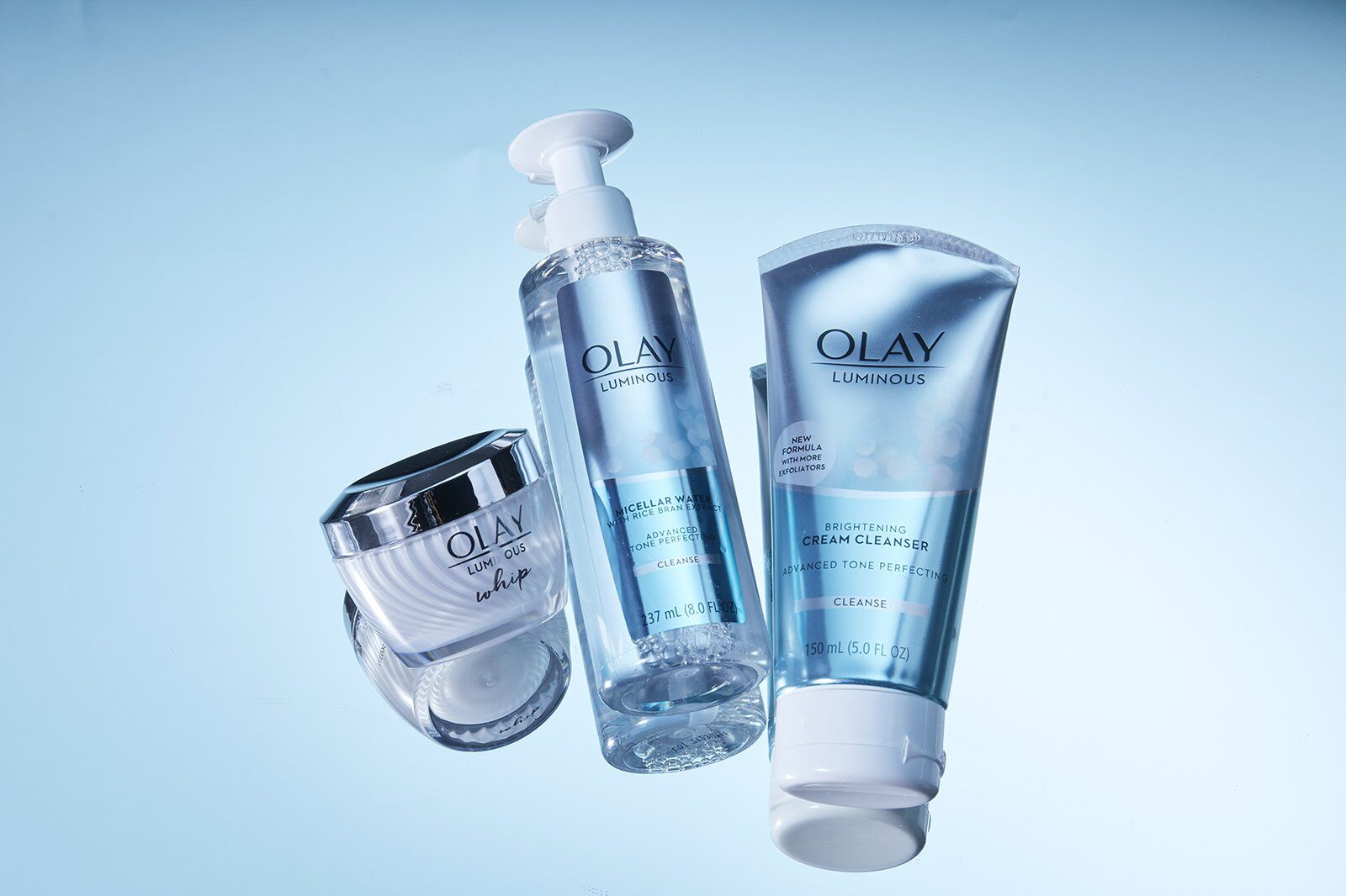 Olay product family before retouching