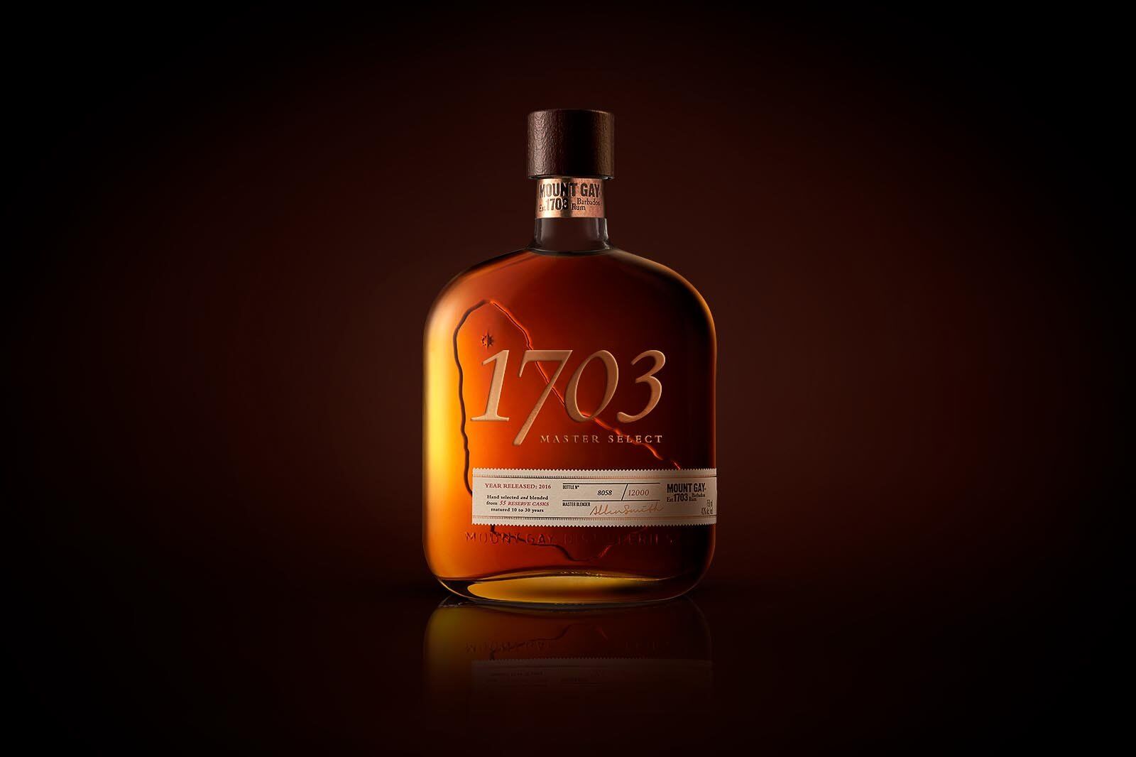 A 1703 bottle with smoke after retouching
