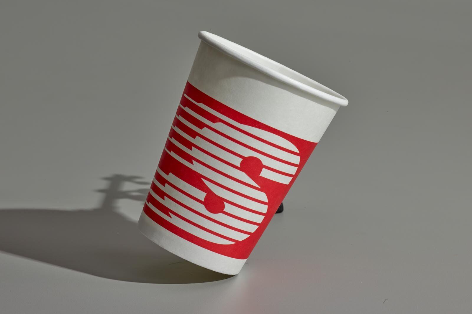 A coffee cup splashing speedway before retouching
