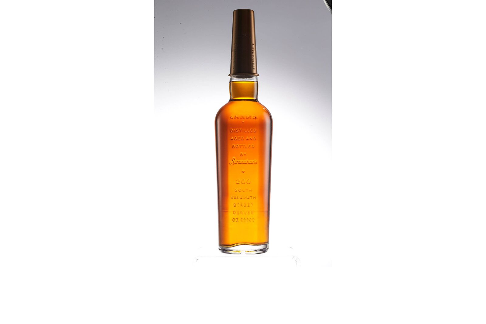 Whiskey bottle before retouching